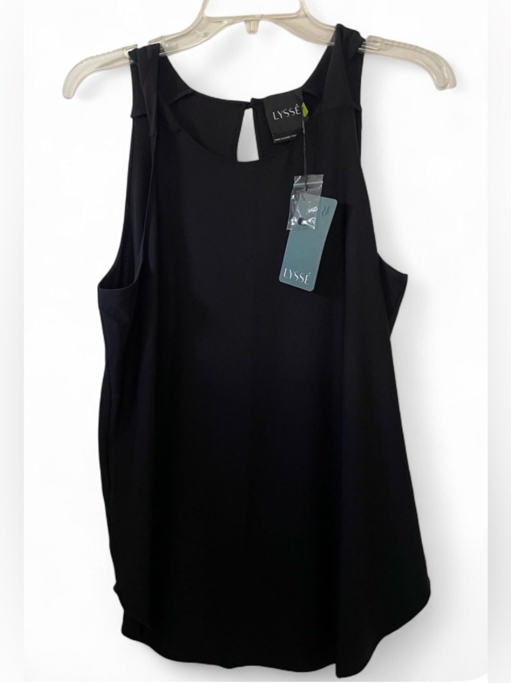 NWT Lyssé Noho Round Neck Flowy Hem Sleeveless Top Womens Size Medium